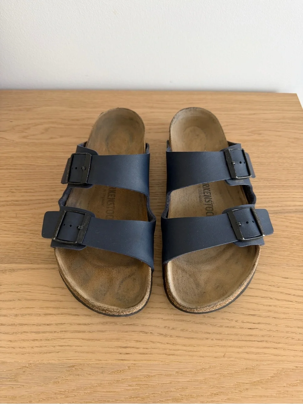 Birkenstock Arizona Navy Blue Two-Strap Sandal size 41 regular width